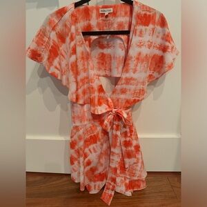 ORANGE TIE DYE ROMPER SIZE L